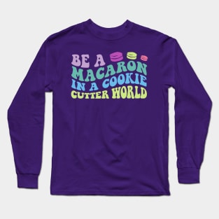 Macaron Retro Groovy Design Long Sleeve T-Shirt